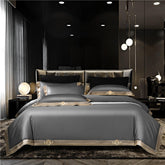 Embroidered Motif Border Duvet Cover Set | Yedwo Home